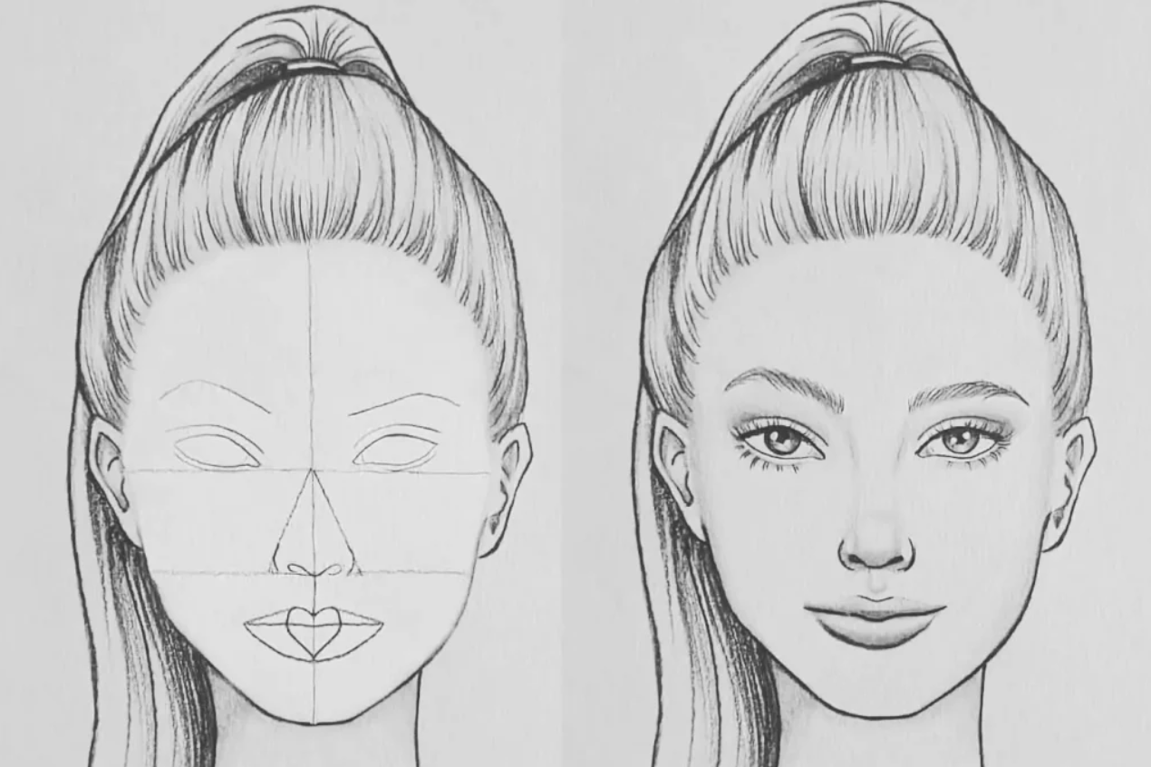 How to sketch and shade a face